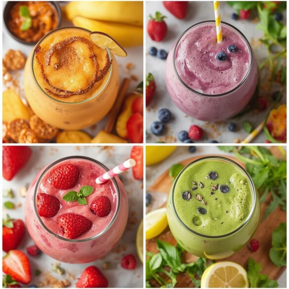 Repas Complet en 5 Minutes Oui ! 4 Smoothies Qui Tiennent au Corps