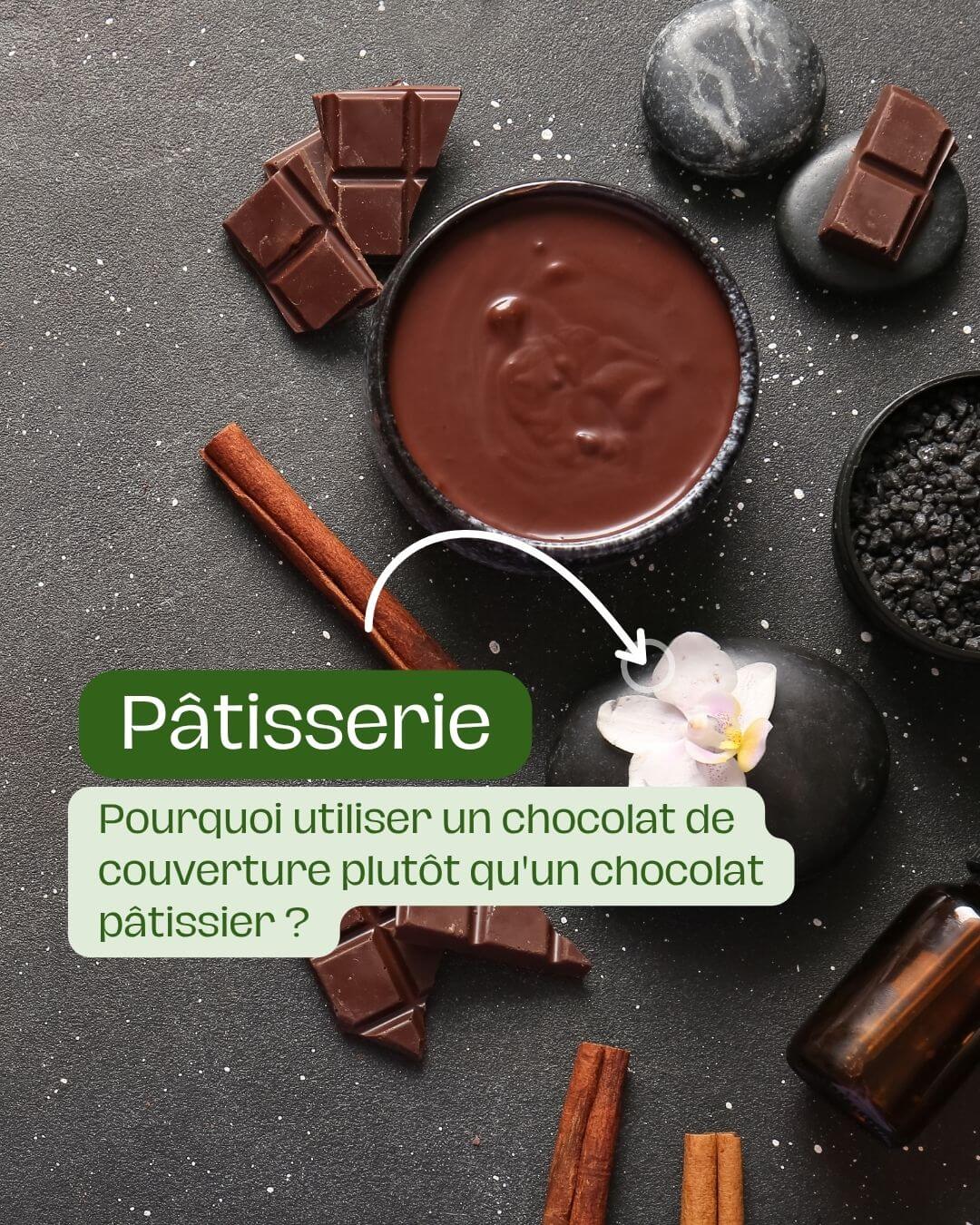 Pourquoi utiliser un chocolat de couverture plutôt qu'un chocolat pâtissier