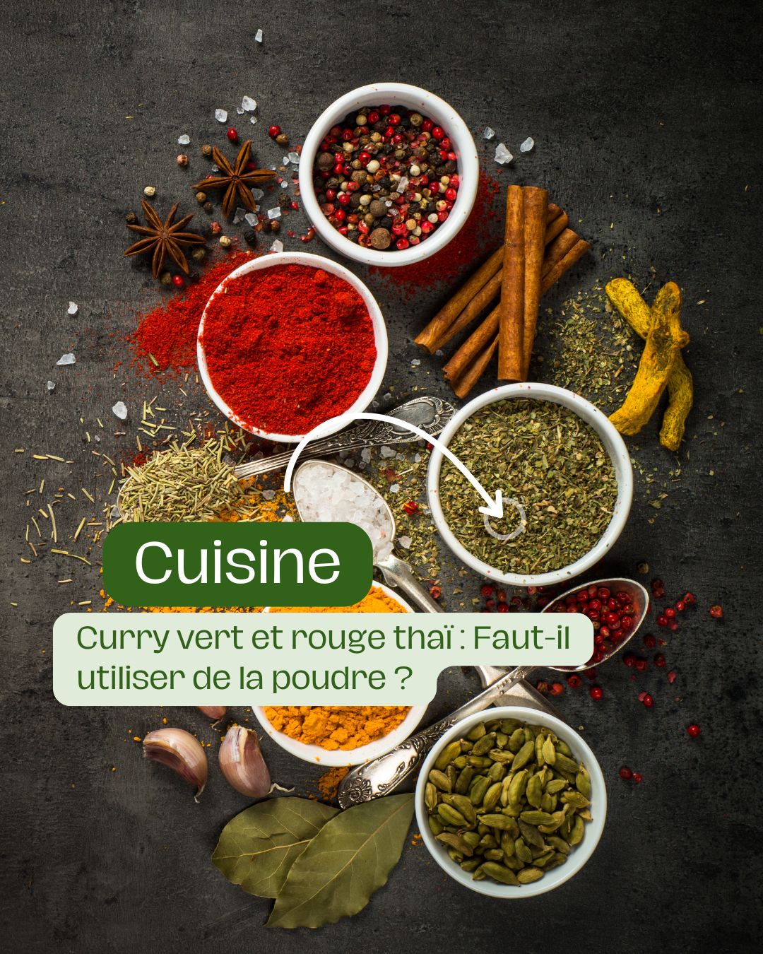 Curry vert et rouge thaï Faut-il utiliser de la poudre