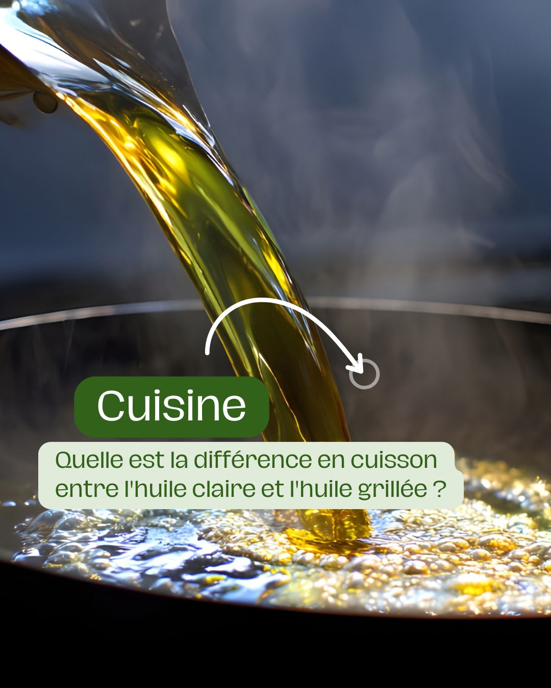 Quelle est la différence en cuisson entre l'huile claire et l'huile grillée