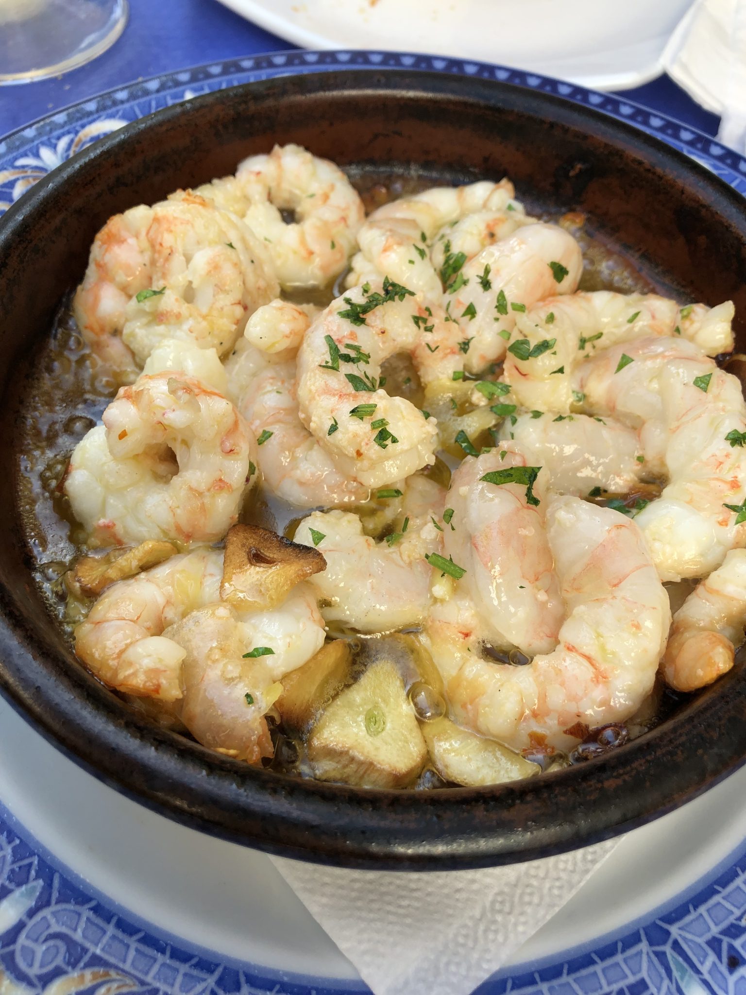 Gambas poêlées à l'ail
